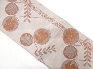 アンティーク　丸に花模様織り出し袋帯（材料）